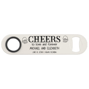 Unieke huwelijksdatum Bewaar Cheers-bieren Speed Flessenopener
