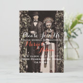 Unieke huwelijksuitnodiging, eigenzinnig, kaart (Staand voorkant)