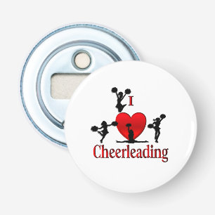 Unieke I Hart Cheerleading Button Flesopener