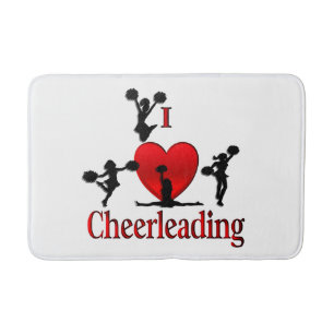 Unieke I Heart Cheerlead Badmat