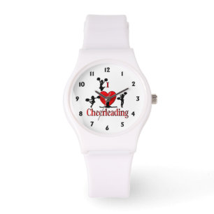 Unieke I Heart Cheerlead Horloge