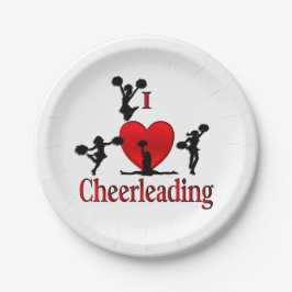Unieke I Heart Cheerlead Papieren Bordje