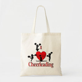 Unieke I Heart Cheerlead Tote Bag