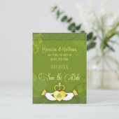 Unieke Ierse bruiloft Save the Date Aankondigingskaart (Staand voorkant)