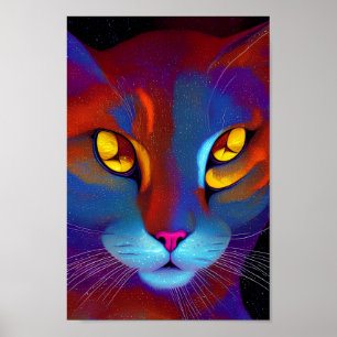 Unieke illustratie van een rotscat downloaden poster
