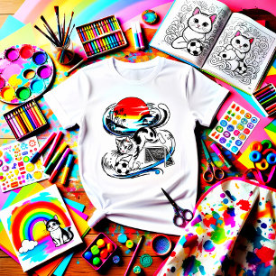 Unieke Japanse Voetbal Kat Cadeau voor Anime & Voe T-shirt