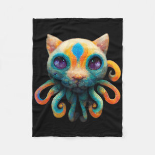 Unieke Kat Octopus Genetica - Om te dragen op Hall Fleece Deken