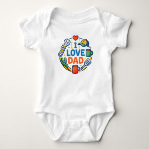 Unieke Katoenen Babygrow Cadeau Ik Hou Van Papa Romper