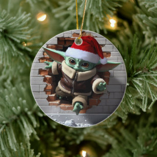 Unieke Kerst Elf Keramisch Ornament