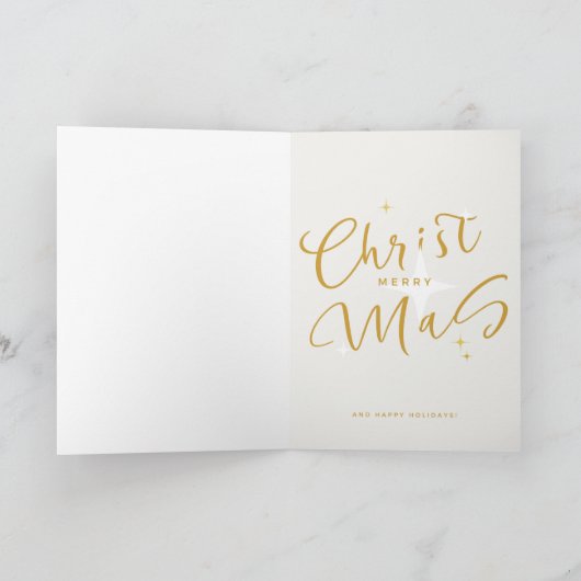 Unieke kerstboomscènes feestdagen kaart (Binnen)