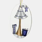 Unieke kerstboomversiering keramisch ornament (Links)
