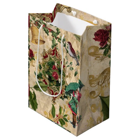  unieke kerstcadeautas medium cadeauzakje (Voorkant Gekanteld)