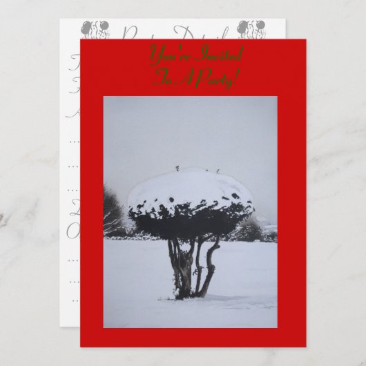 Unieke Kerstlandschap Sneeuwscène Kaart (Voorkant / Achterkant)