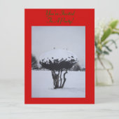 Unieke Kerstlandschap Sneeuwscène Kaart (Staand voorkant)