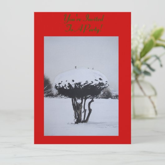 Unieke Kerstlandschap Sneeuwscène Kaart (Staand voorkant)