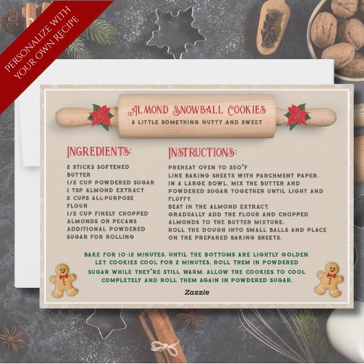 Unieke kerstvakantie Kaart Cookie Recept