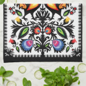 Unieke keukenhanddoeken met folklore-samenstelling (Gevouwen)