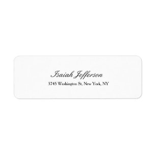 Unieke Klassieke Creatieve Plain Zwart & Wit Etiket
