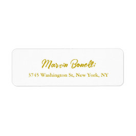 Unieke Klassieke Eenvoudige Gouden Kleur Naam Kall Etiket