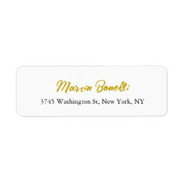 Unieke Klassieke Eenvoudige Gouden Kleur Naam Kall Etiket