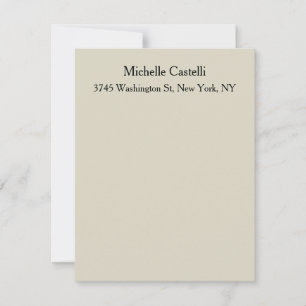 Unieke, klassieke Eenvoudige professionele Notitiekaartje