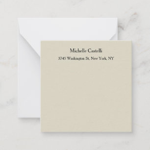 Unieke, klassieke Eenvoudige professionele Notitiekaartje