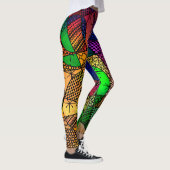 Unieke kleurrijke geometrische Abstract, Crazy Coo Leggings (Rechts)