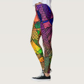 Unieke kleurrijke geometrische Abstract, Crazy Coo Leggings (Links)