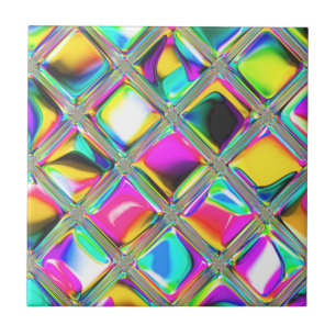 Unieke kleurrijke keramische tegel tegeltje