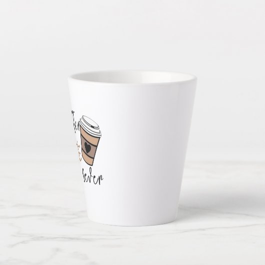 Unieke koffie-cadeau, beter latent dan nooit grapp latte mok (Voorkant)