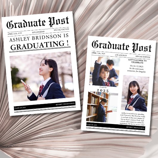 Unieke krant afstuderen kaart