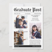 Unieke krant afstuderen kaart (Achterkant)