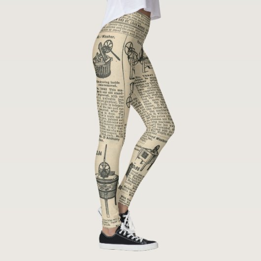 Unieke krantenkoppen leggings (Rechts)