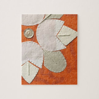 Unieke kunstpuzzel - Oranje meetkunde #5 extract Legpuzzel