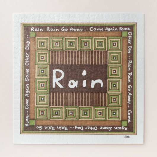 Unieke kunstpuzzel - Regen Legpuzzel (Verticaal)