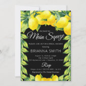 Unieke Lemon Bridal Shower-uitnodigingsprempel Kaart (Voorkant)