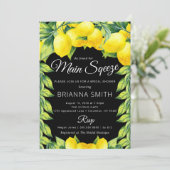 Unieke Lemon Bridal Shower-uitnodigingsprempel Kaart (Staand voorkant)