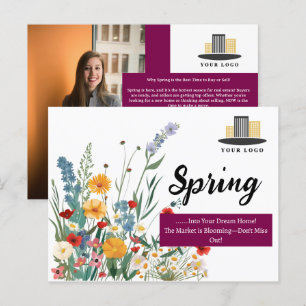 Unieke lente onroerend goed briefkaart