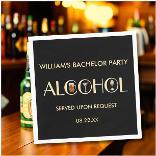 Unieke leuke bier wijn martini vrijgezellenfeest servet