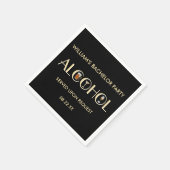 Unieke leuke bier wijn martini vrijgezellenfeestje servet (Hoek)