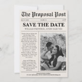 Unieke leuke foto krant bruiloft save the date (Voorkant)