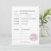 Unieke Library Kaart Save the Date Kaart (Staand voorkant)