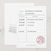 Unieke Library Kaart Save the Date Kaart (Voorkant / Achterkant)