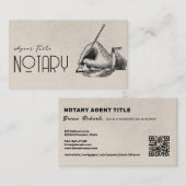 Unieke  Logo van notarisschrijver QR-code Visitekaartje (Voorkant / Achterkant)