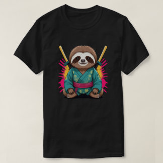 Unieke Luiaard Samurai Fun & Quirky Animal Warrior T-shirt