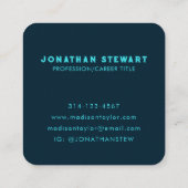 Unieke Magische Groene Waterverf Verf. Vierkante Visitekaartje (Achterkant)