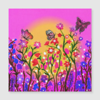 Unieke magneet met mooie wilde bloemen