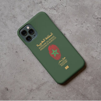 Unieke Marokkaanse reispaspoortprintsouvenir iPhone 14 Hoesje