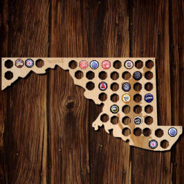 Unieke maryland State Wooden Beer Bottle Pet Map