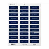 Unieke Midnight Blue Class Script Creative Plain Etiket (Full Sheet)